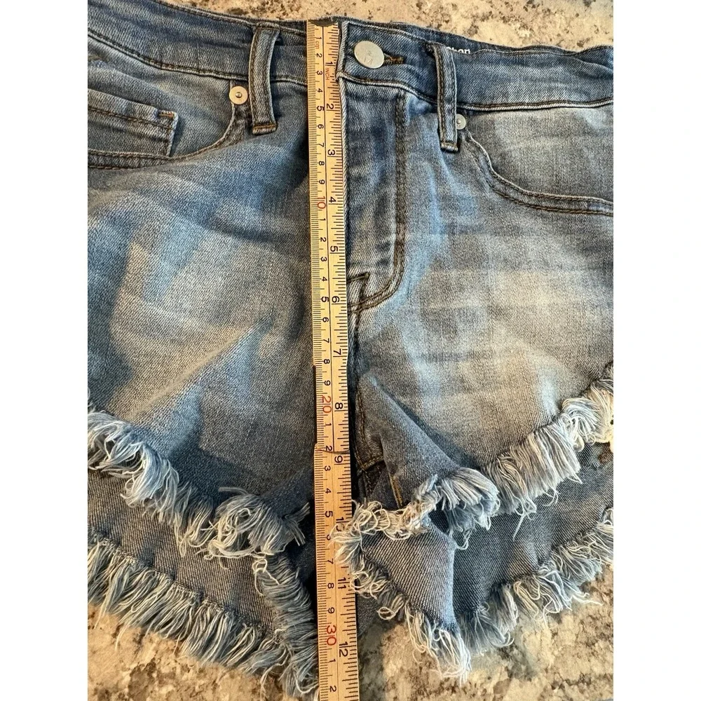 Vintage Y2k Mossimo High Rise Crochet Light Wash Denim Jean Booty‎ Shorts Size 4